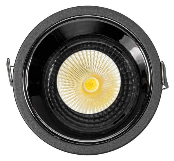 Faro da Incasso 18W Foro Ø90mm Nero IP40 CCT BRIDGELUX LED 3 Parabole Colore Bianco Variabile CCT