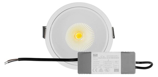 Faro da Incasso 18W Foro Ø90mm Bianco IP40 CCT BRIDGELUX LED 3 Parabole Colore Bianco Variabile CCT