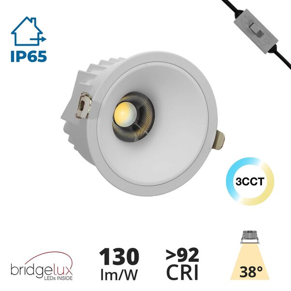 Faro Incasso 18W Foro Ø95mm IP65 Bridgelux LED CCT Bianco Variabile Colore Bianco Variabile CCT