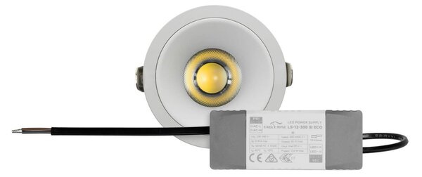 Faro LED Incasso 12W Foro Ø75mm IP65 CCT BRIDGELUX LED Bianco Variabile Colore Bianco Variabile CCT