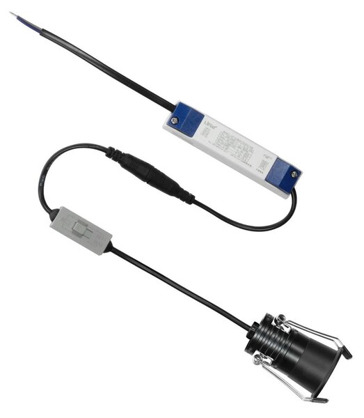 Faretto LED Incasso 5W Foro Ø35mm 3CCT - CRI92 Nero UGR11 Colore Bianco Variabile CCT