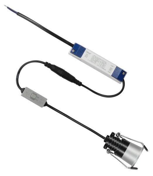 Faretto LED Incasso 5W Foro Ø35mm 3CCT - CRI92 Grigio Perlato UGR11 Colore Bianco Variabile CCT