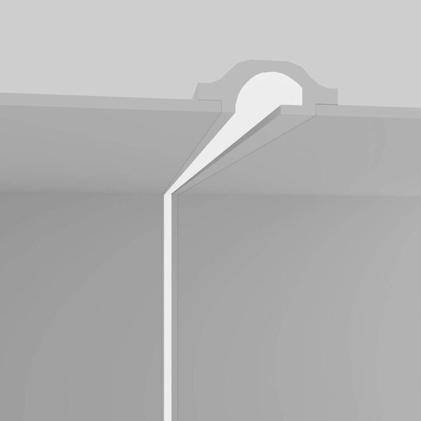 Cornice da Incasso Pitturabile a luce Indiretta per Striscia LED - 115m Variante Lunghezza 115 Metri