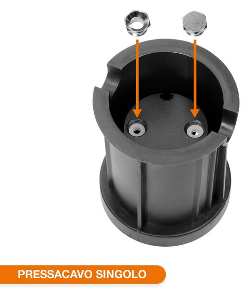 Faretto Carrabile GU10 IP67 - INOX 304 con Doppio Pressacavo