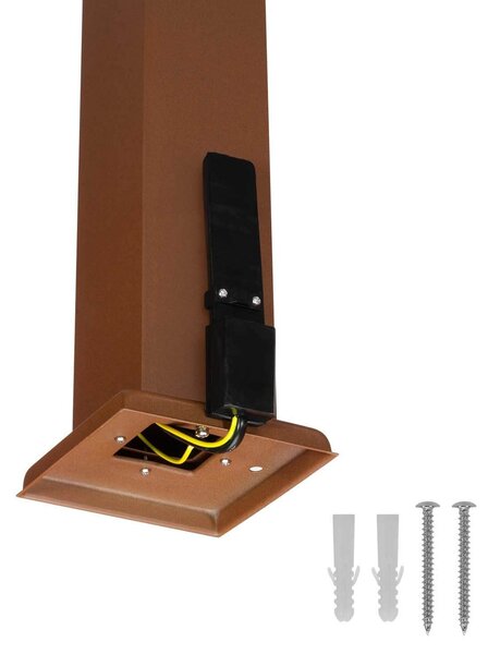 Paletto da Giardino 40cm acciaio INOX CORTEN IK06 IP54 base E27