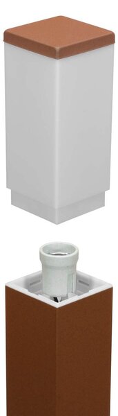 Paletto da Giardino 40cm acciaio INOX CORTEN IK06 IP54 base E27