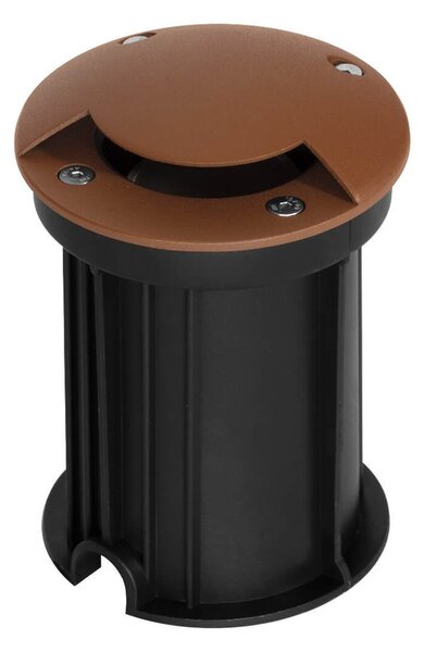 Faretto Carrabile Monodirezione GU10 IP67 - CORTEN con doppio pressacavo