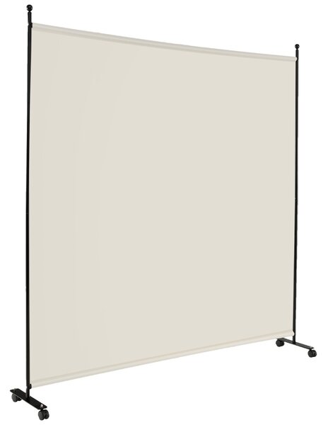 Costway Pannello divisorio singolo con ruote bloccabili, Paravento da interno portatile da soggiorno 184x184cm Beige