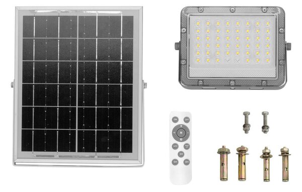 Faro Solare LED Lumileds 50W 5.000k Dimmerabile Aut. 10h IP65 Colore Bianco Freddo 5.000K