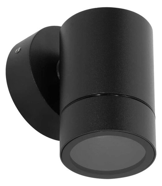 Applique Cilindrica Monodirezionale IP65 GU10 Nero Colore Nero