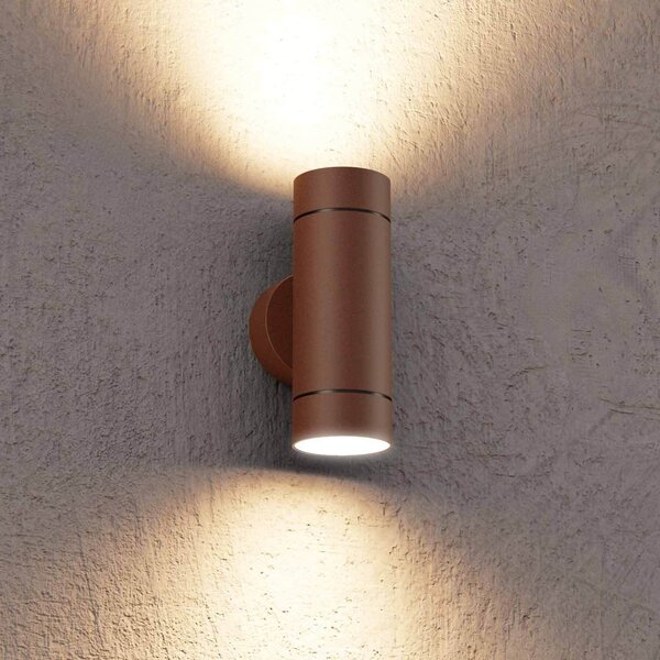 Applique Cilindrica Bidirezionale IP65 GU10 Corten Colore Corten