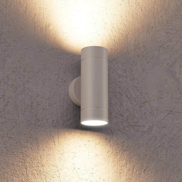 Applique Cilindrica Bidirezionale IP65 GU10 Grigio Colore Grigio