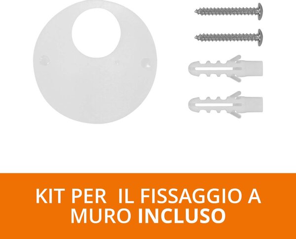 Applique Cilindrica Monodirezionale IP65 GU10 Bianca Colore Bianco