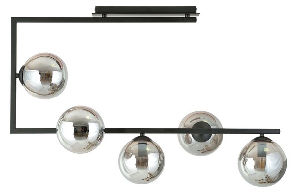 Lampadario da Soffitto SOMA 5 Black Grafite e Black White E14 Colore Grafite