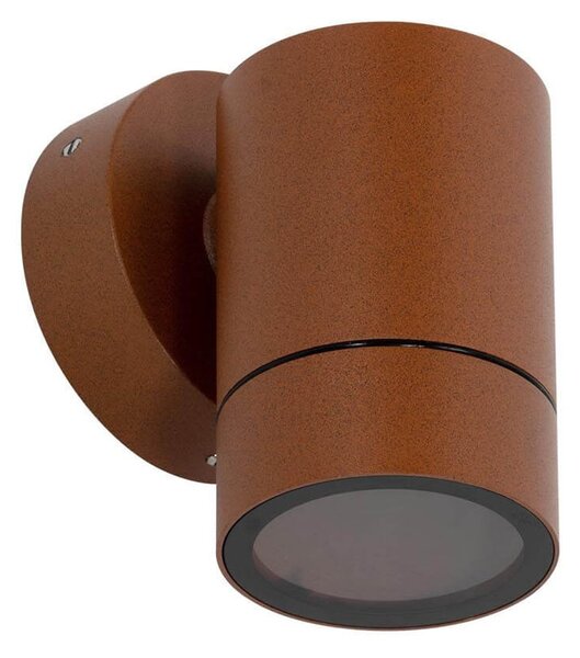 Applique Cilindrica Monodirezionale IP65 GU10 Corten Colore Corten