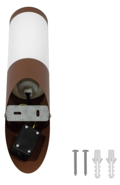 Applique Paletto in Acciaio Inox CORTEN IP54 Base E27 Colore Corten