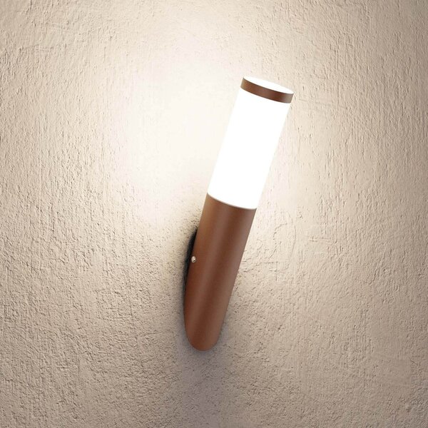 Applique Paletto in Acciaio Inox CORTEN IP54 Base E27 Colore Corten