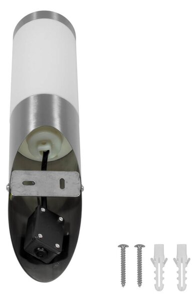 Applique Paletto in Acciaio Inox IP54 Base E27 Colore Inox
