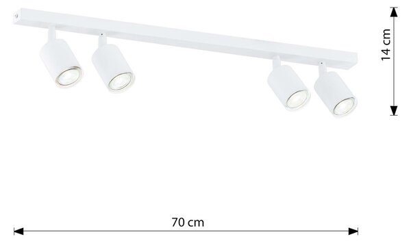 Lampadario da Soffitto FLASH 4 Black GU10