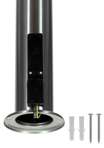 Paletto da Giardino 100cm Acciaio Inox IK06 IP54 E27 Serie DELTA