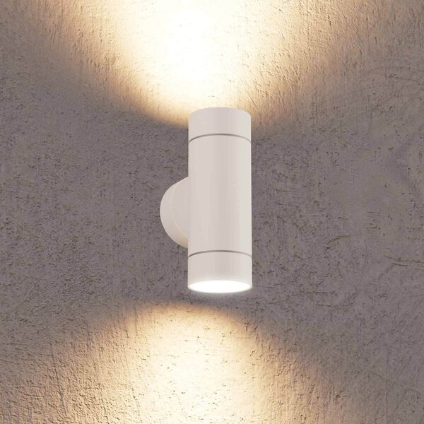 Applique Cilindrica Bidirezionale IP65 2xGU10 Bianca Colore Bianco