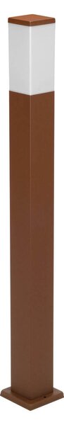 Paletto da Giardino 100cm Acciaio Inox CORTEN IP54 Squadrato Base E27