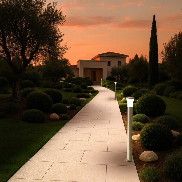 Paletto da Giardino 100cm Acciaio Inox IK06 IP54 E27 Serie DELTA