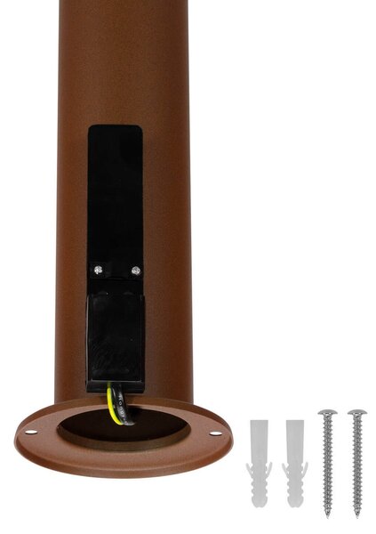Paletto da Giardino 100cm Acciaio Inox CORTEN IK06 IP54 E27 Serie DELTA