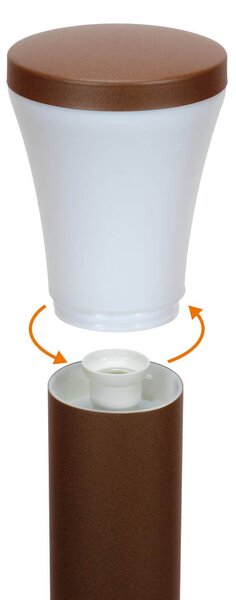 Paletto da Giardino 100cm Acciaio Inox CORTEN IK06 IP54 E27 Serie DELTA