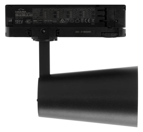 Faro LED 30W Trifase Nero CRI92 CCT Bianco Variabile 38° Bridgelux LED Colore Bianco Variabile CCT