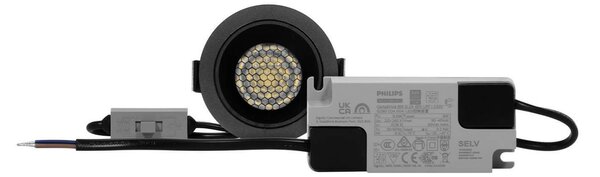 Faro da Incasso Nero 8W Foro Ø55mm CCT 15°-55° con driver Philips Colore Bianco Variabile CCT