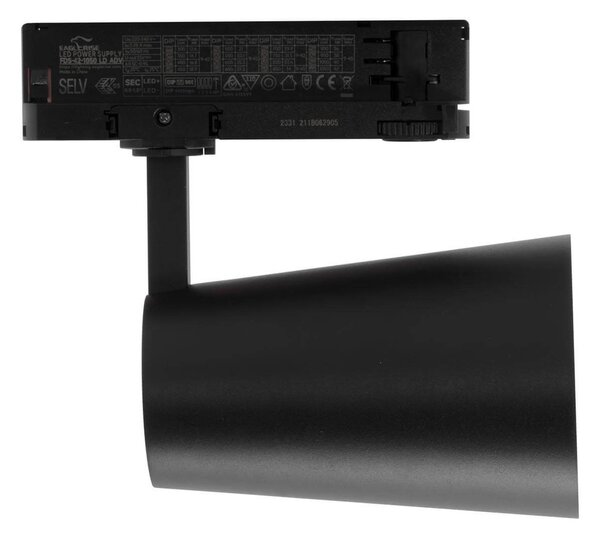 Faro LED 40W Trifase Nero CRI92 CCT Bianco Variabile 38° Bridgelux LED Colore Bianco Variabile CCT