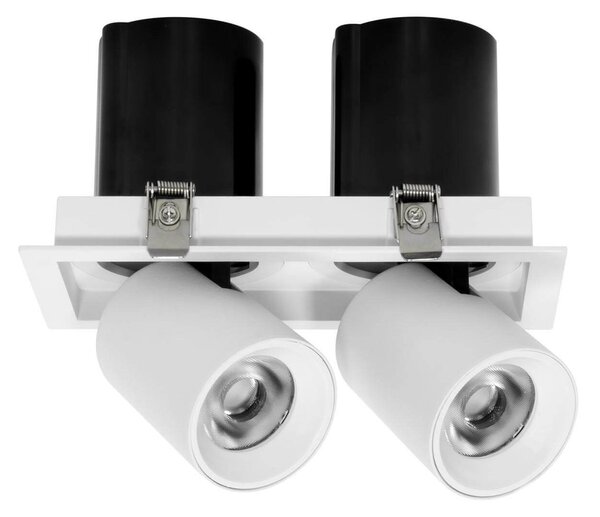 Faro LED da Incasso Orientabile 2x15W CCT Foro 160x75mm Bridgelux LED Colore Bianco Variabile CCT