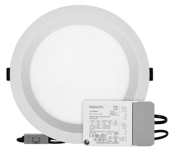 Faro LED da Incasso 60W Foro Ø210mm Bianco CCT IP54 con driver Philips Colore Bianco Variabile CCT