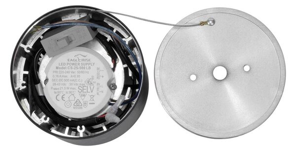 Applique da soffitto 20W Nera CCT Bianco Variabile Angolo 24°/38° Bridgelux LED