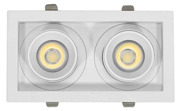 Faro LED da Incasso Orientabile 2x15W CCT Foro 160x75mm Bridgelux LED Colore Bianco Variabile CCT