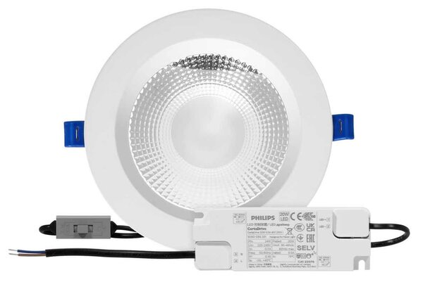 Faro da incasso 20W Foro Ø160mmBianco Variabile con driver Philips Colore Bianco Variabile CCT