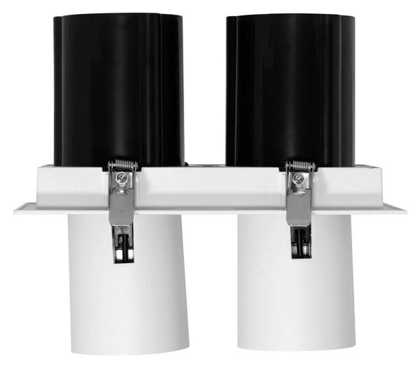 Faro LED da Incasso 2x30W Orientabile CCT Foro Ø210x110 Bridgelux LED Colore Bianco Variabile CCT