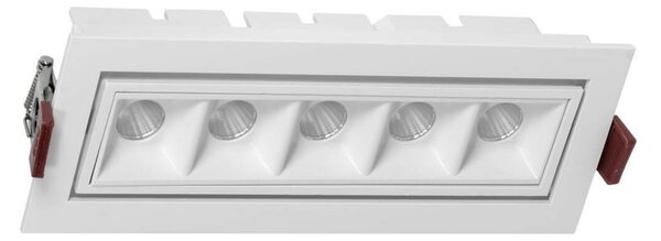 Faro LED da Incasso Bianco 12W Orientabile Foro 155x55mm Colore Bianco Caldo 3.000K