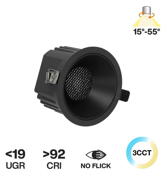 Faro da Incasso 18W Foro Ø95mm CCT 15°-55° con driver Philips Colore Bianco Variabile CCT