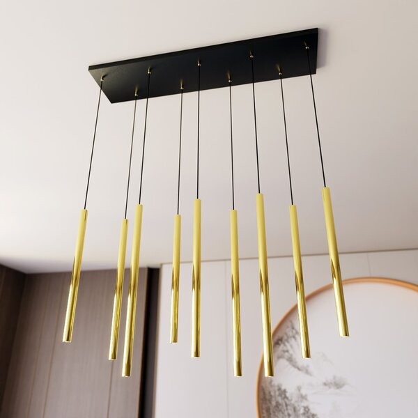 Lampada a Sospensione SELTER 9 BLACK WHITE e GOLD