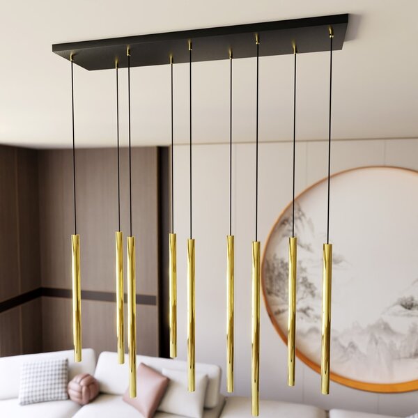 Lampada a Sospensione SELTER 9 BLACK WHITE e GOLD