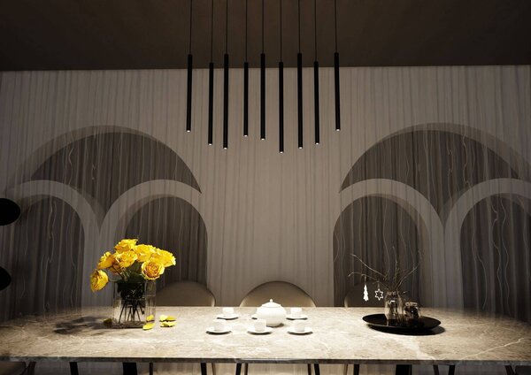 Lampada a Sospensione SELTER 9 BLACK WHITE e GOLD