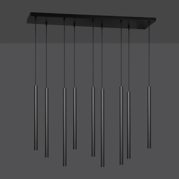 Lampada a Sospensione SELTER 9 BLACK WHITE e GOLD