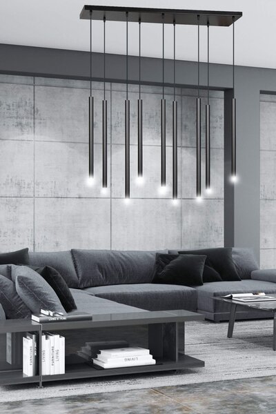 Lampada a Sospensione SELTER 9 BLACK WHITE e GOLD
