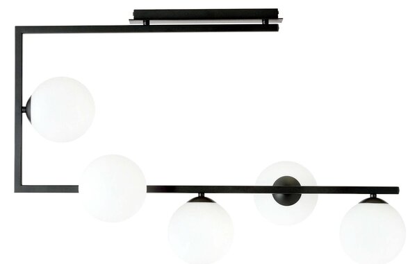 Lampadario da Soffitto SOMA 5 Black Grafite e Black White E14 Colore Bianco
