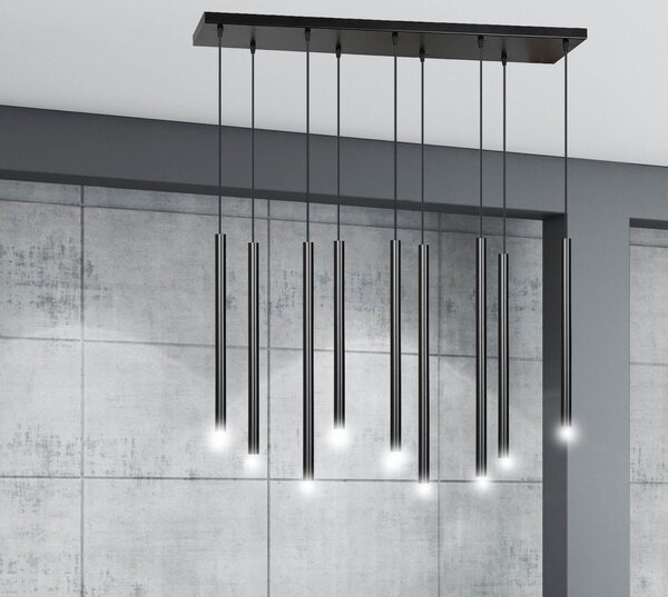 Lampada a Sospensione SELTER 9 BLACK WHITE e GOLD