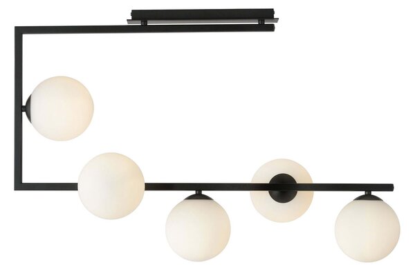Lampadario da Soffitto SOMA 5 Black Grafite e Black White E14 Colore Bianco
