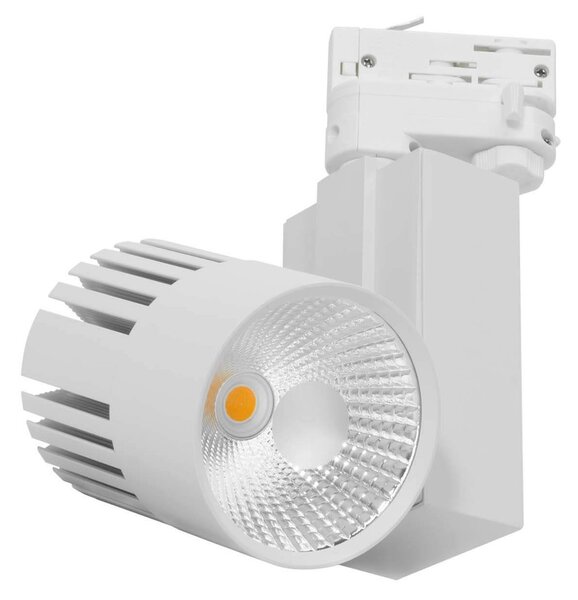 Faro LED 40W Binario Trifase Bianco CRI92 100° Bridgelux LED Colore Bianco Freddo 6.000K