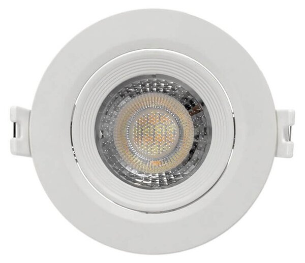 Faro Incasso Tondo 7W CCT Ø70mm 38° Orientabile Dimmerabile Colore Bianco Variabile CCT
